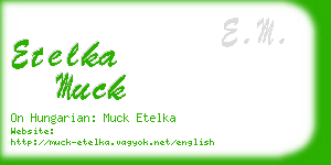 etelka muck business card